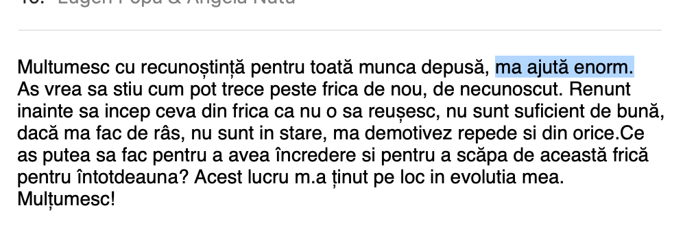 Testimonial Puterea Mintii 24