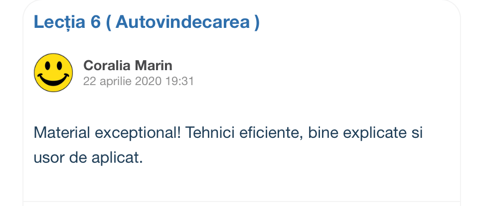 Testimonial Puterea Mintii 27